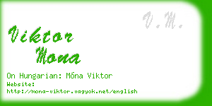 viktor mona business card